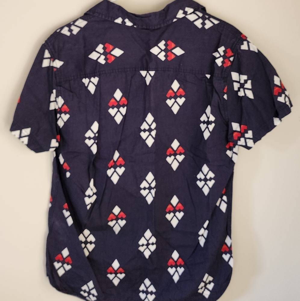 Blue patterned button down - Picture 2 of 3